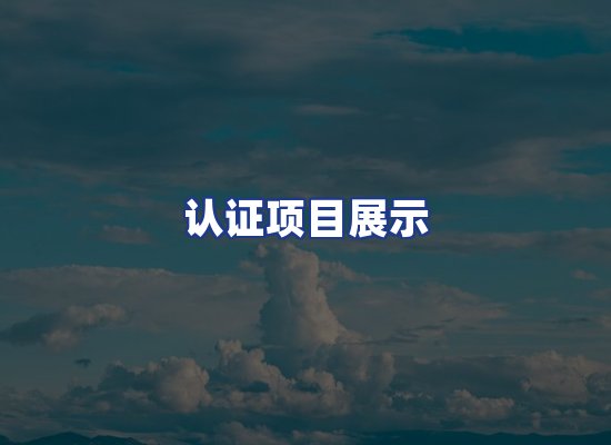 认证项目展示